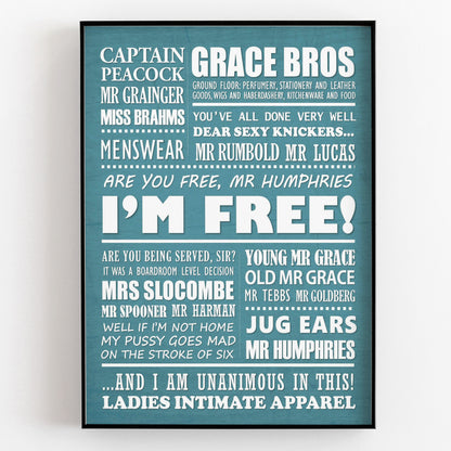 ARE YOU BEING SERVED Typography Print (available in 8 colours)