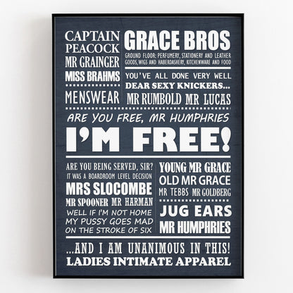 ARE YOU BEING SERVED Typography Print (available in 8 colours)
