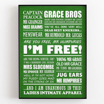 ARE YOU BEING SERVED Typography Print (available in 8 colours)