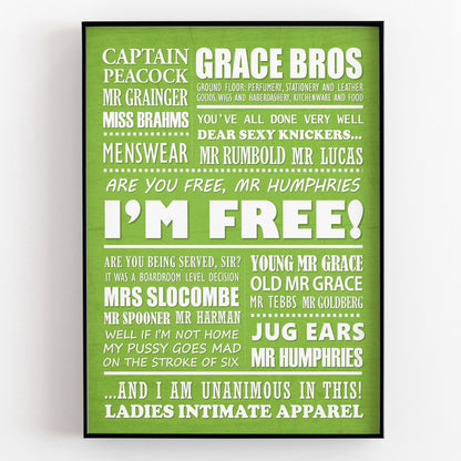 ARE YOU BEING SERVED Typography Print (available in 8 colours)