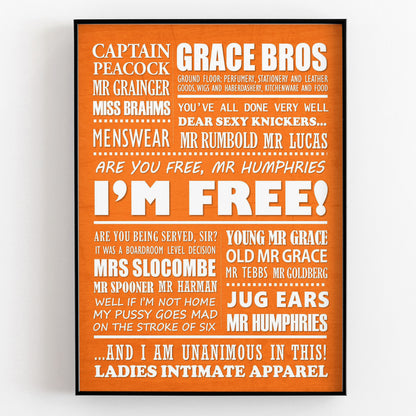 ARE YOU BEING SERVED Typography Print (available in 8 colours)