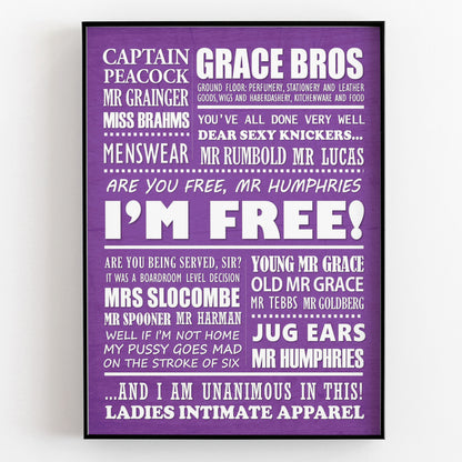 ARE YOU BEING SERVED Typography Print (available in 8 colours)