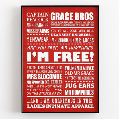 ARE YOU BEING SERVED Typography Print (available in 8 colours)