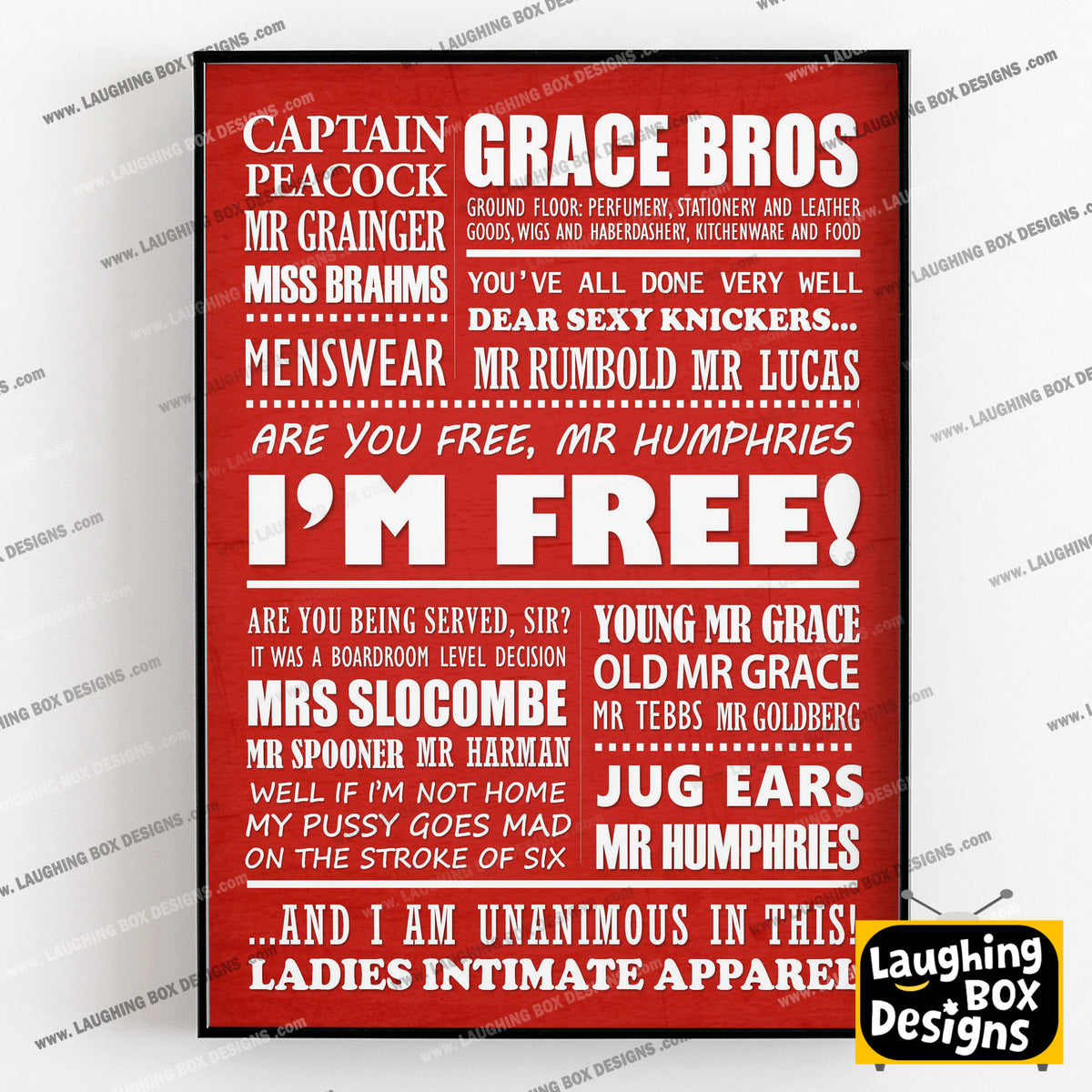 ARE YOU BEING SERVED Typography Print (available in 8 colours)