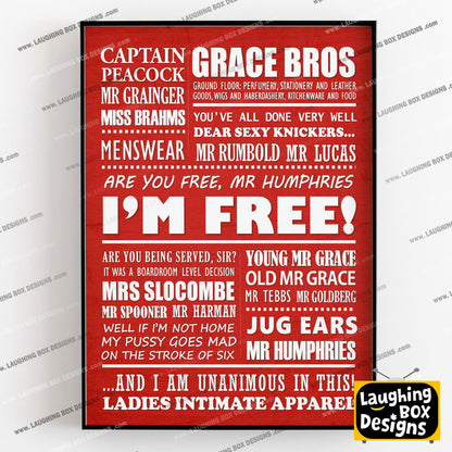 ARE YOU BEING SERVED Typography Print (available in 8 colours)