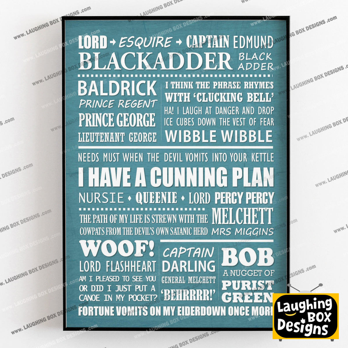 BLACKADDER Typography Print (available in 8 colours)