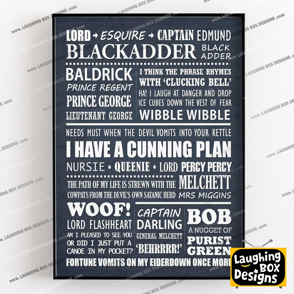 BLACKADDER Typography Print (available in 8 colours)