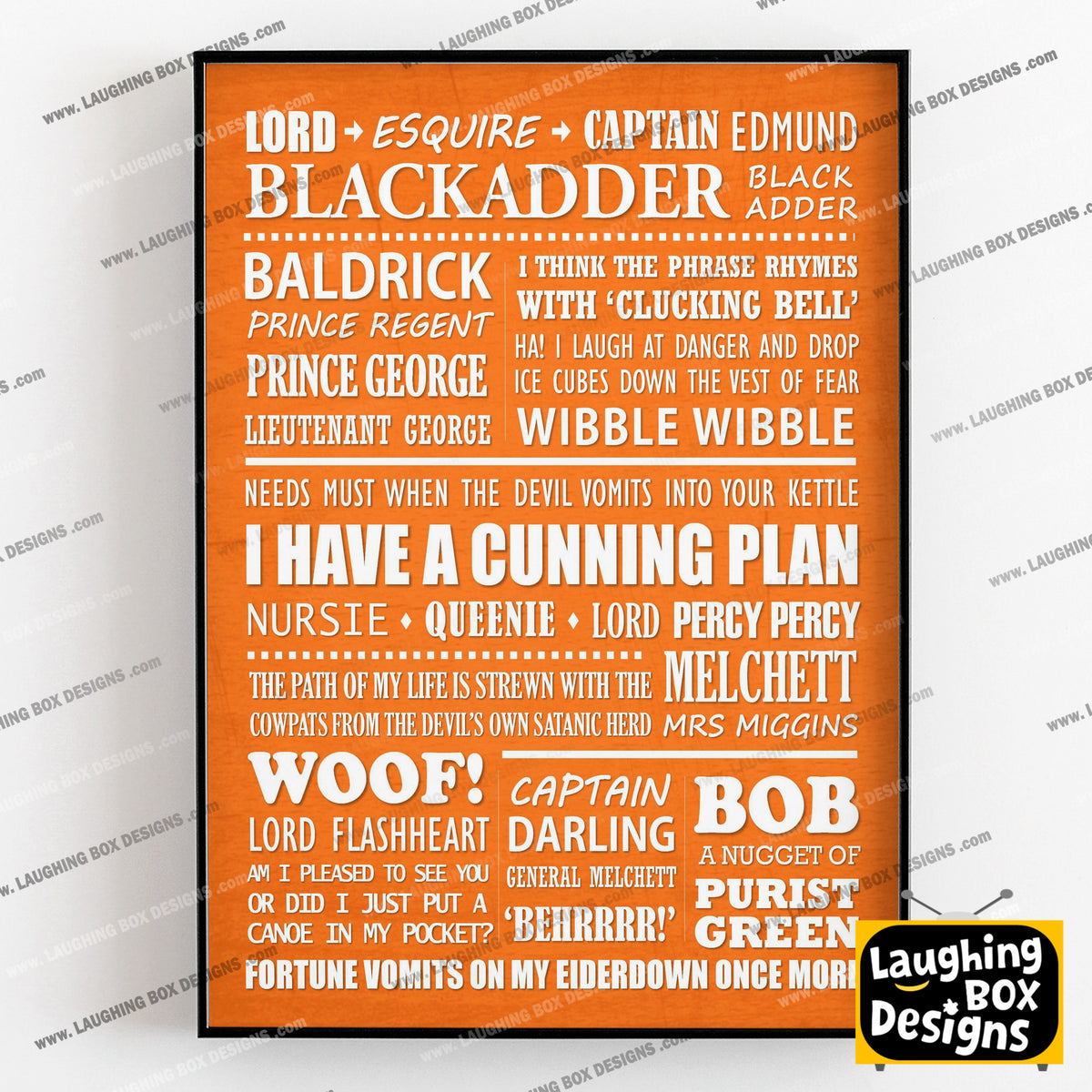 BLACKADDER Typography Print (available in 8 colours)