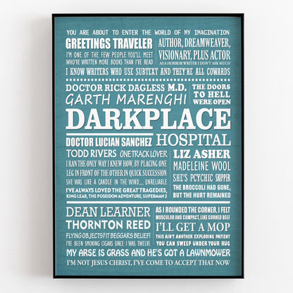 GARTH MARENGHI'S DARKPLACE Typography Print (available in 8 colours)