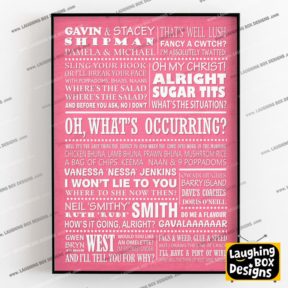 GAVIN AND STACEY Typography Print (available in 8 colours)