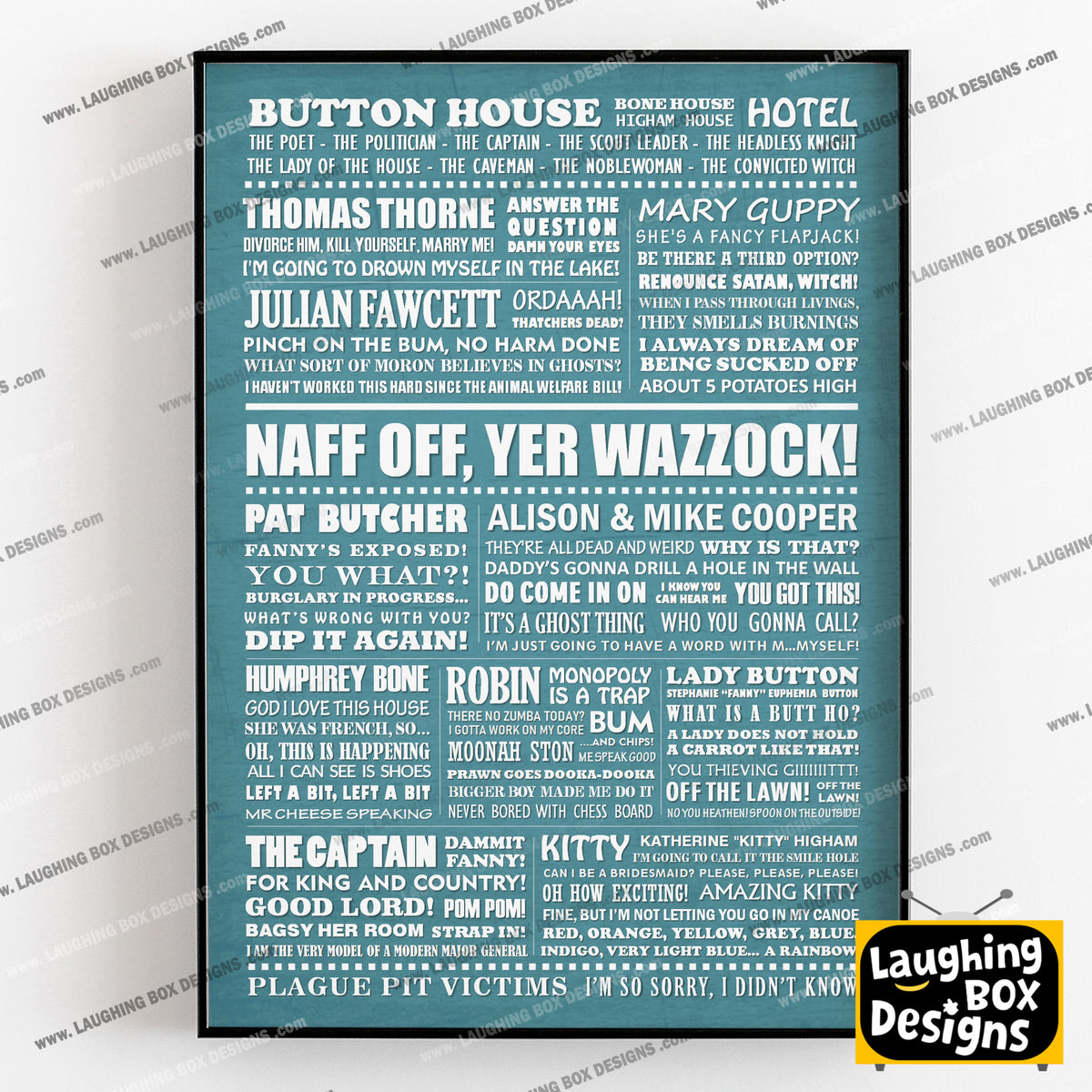 GHOSTS Typography Print (available in 8 colours)