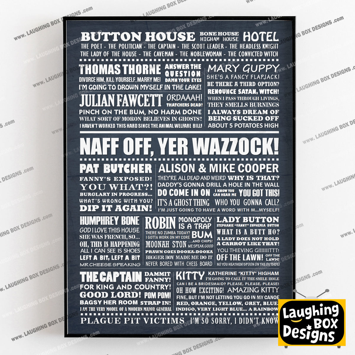 GHOSTS Typography Print (available in 8 colours)