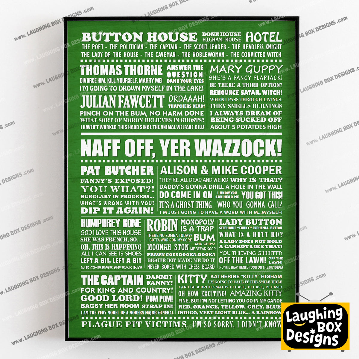 GHOSTS Typography Print (available in 8 colours)