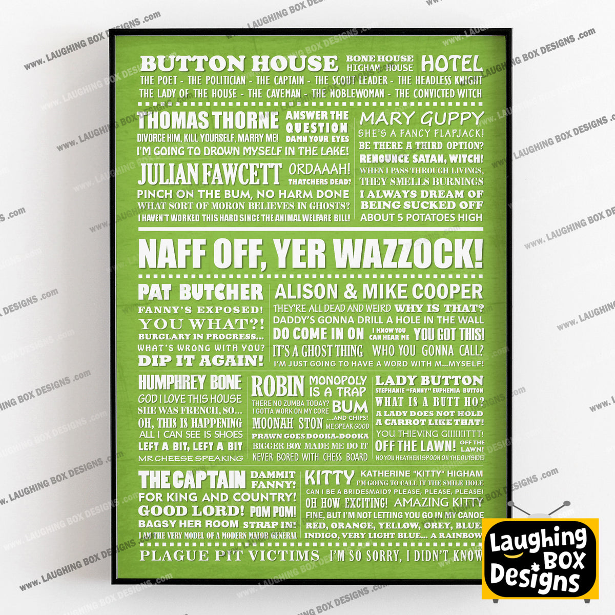 GHOSTS Typography Print (available in 8 colours)