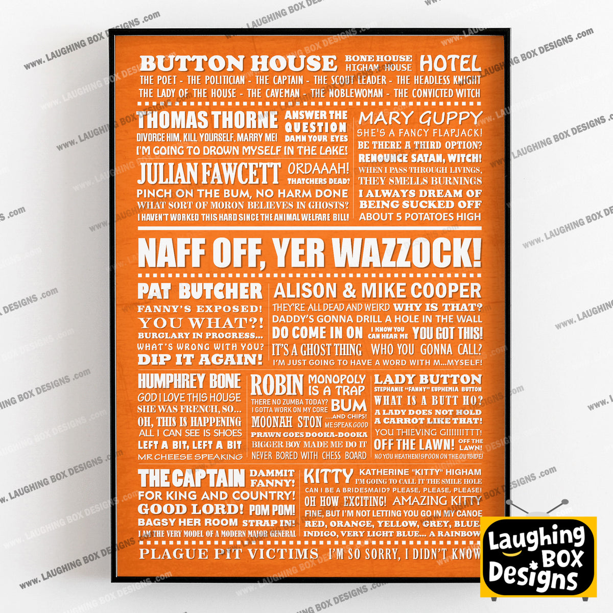GHOSTS Typography Print (available in 8 colours)