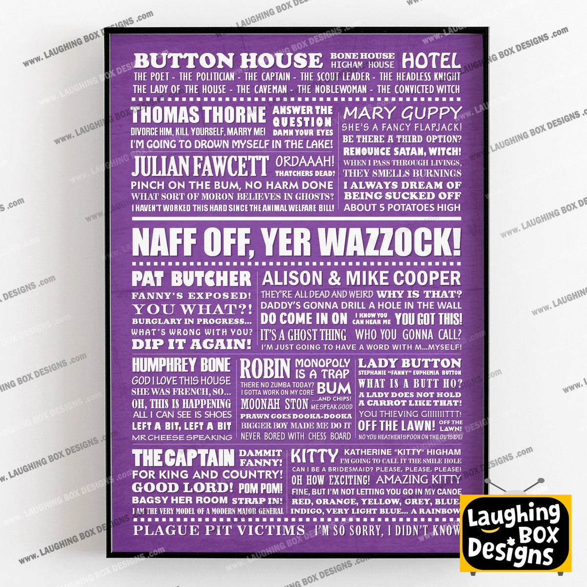 GHOSTS Typography Print (available in 8 colours)