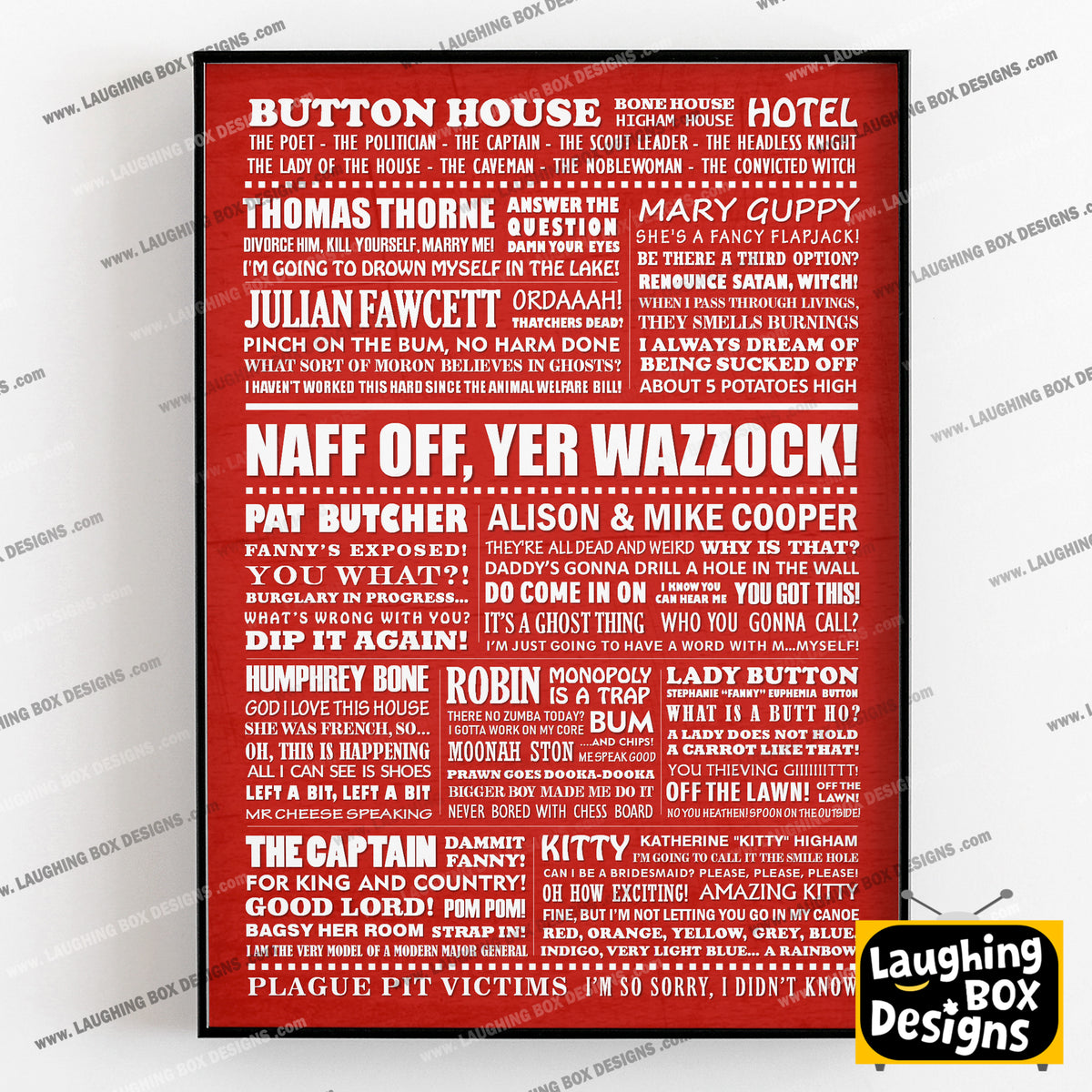 GHOSTS Typography Print (available in 8 colours)