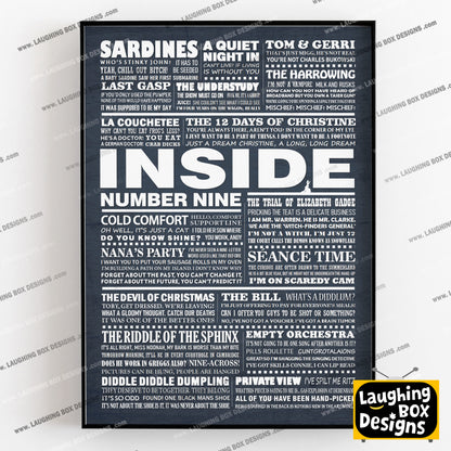 INSIDE NUMBER NINE (Series 1-3) Typography Print (available in 8 colours)