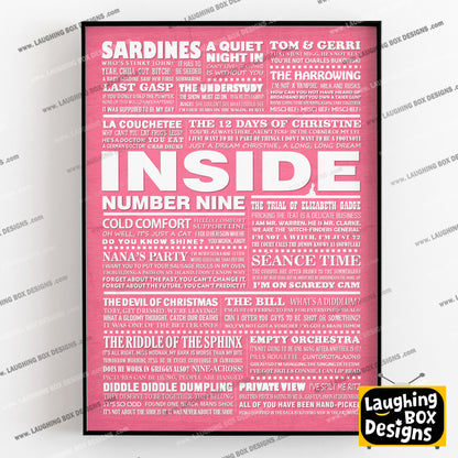 INSIDE NUMBER NINE (Series 1-3) Typography Print (available in 8 colours)