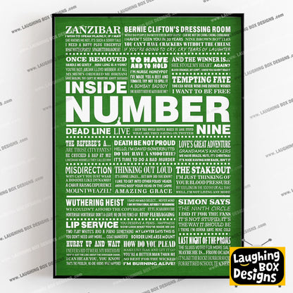 INSIDE NUMBER NINE (Series 4-6) Typography Print (available in 8 colours)