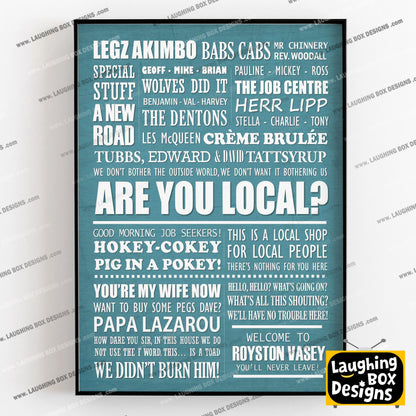 THE LEAGUE OF GENTLEMEN Typography Print (available in 8 colours)