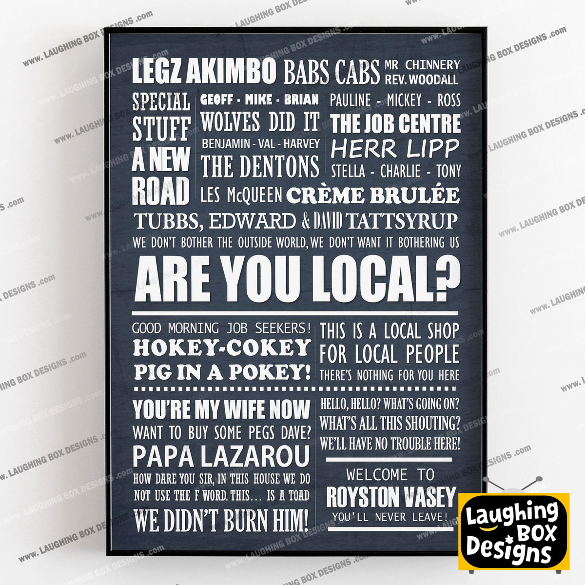 THE LEAGUE OF GENTLEMEN Typography Print (available in 8 colours)