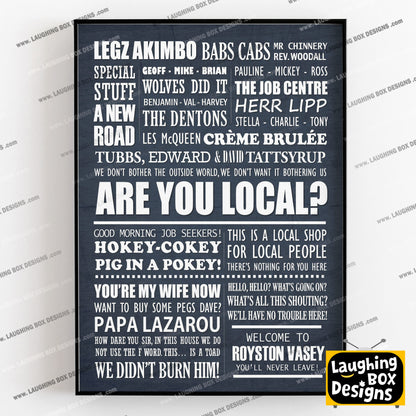 THE LEAGUE OF GENTLEMEN Typography Print (available in 8 colours)