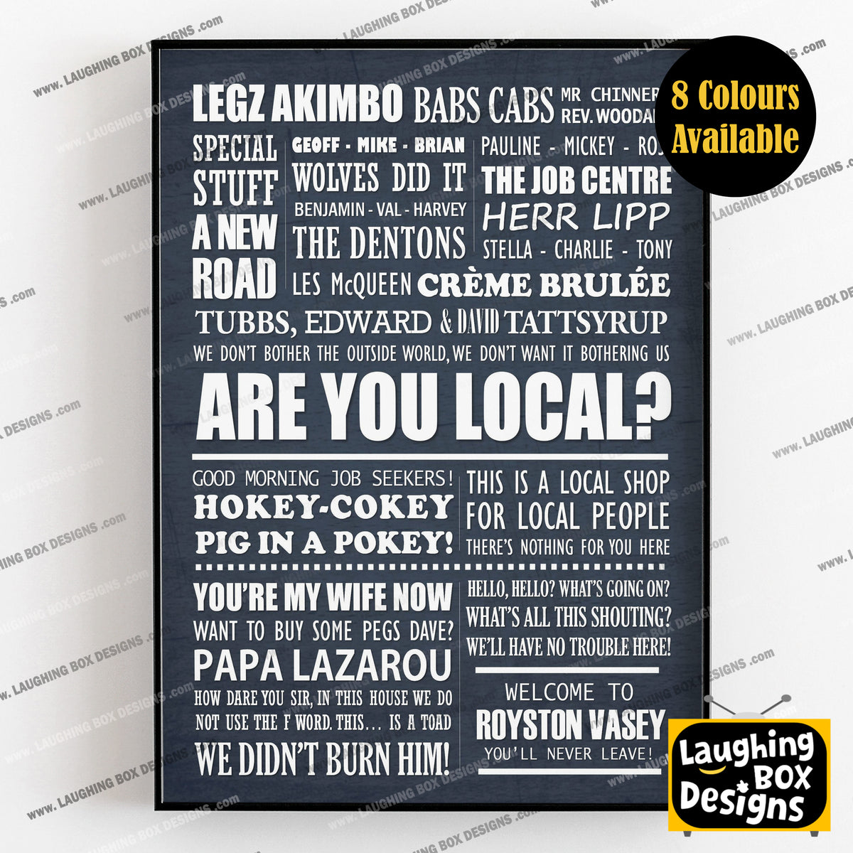 THE LEAGUE OF GENTLEMEN Typography Print (available in 8 colours)