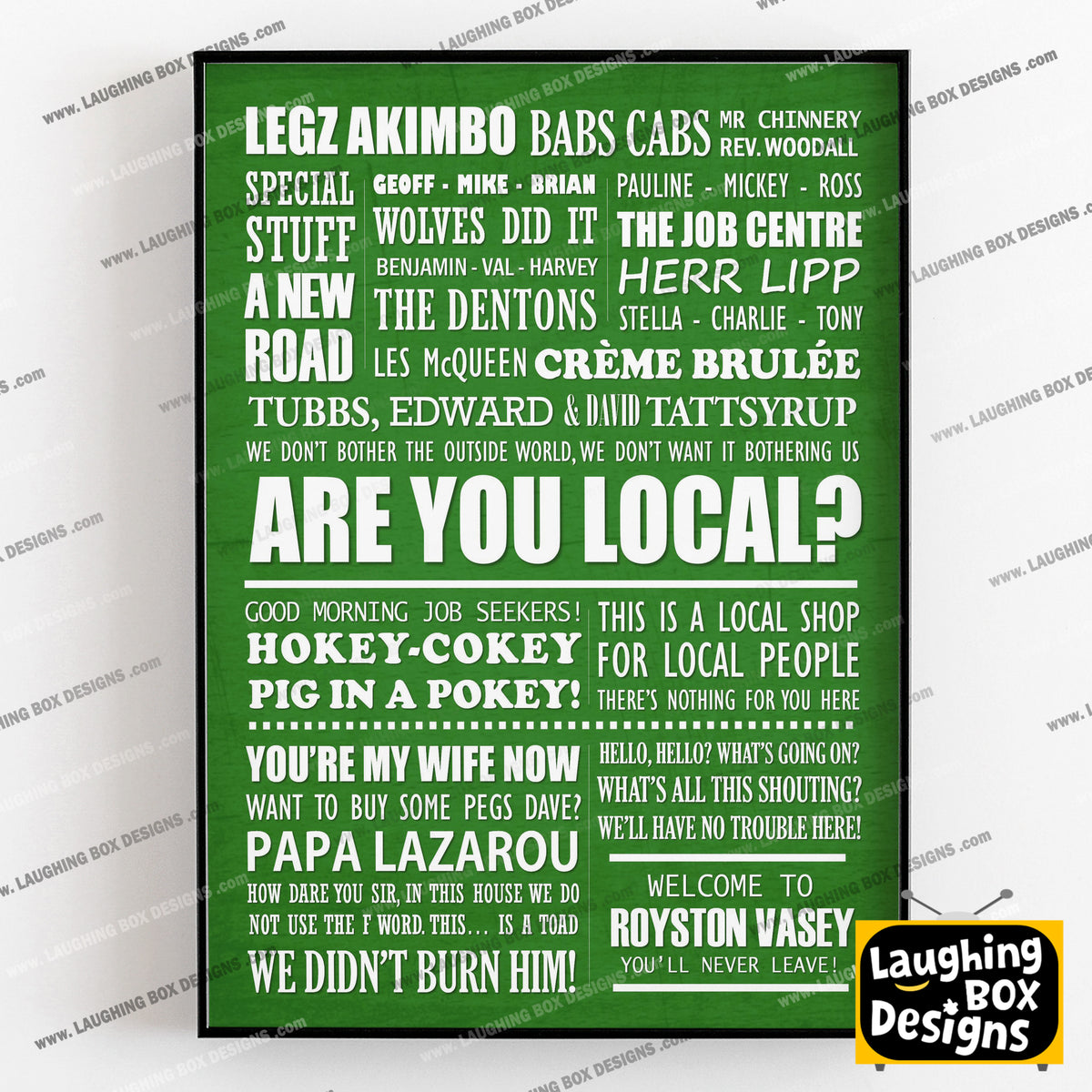 THE LEAGUE OF GENTLEMEN Typography Print (available in 8 colours)