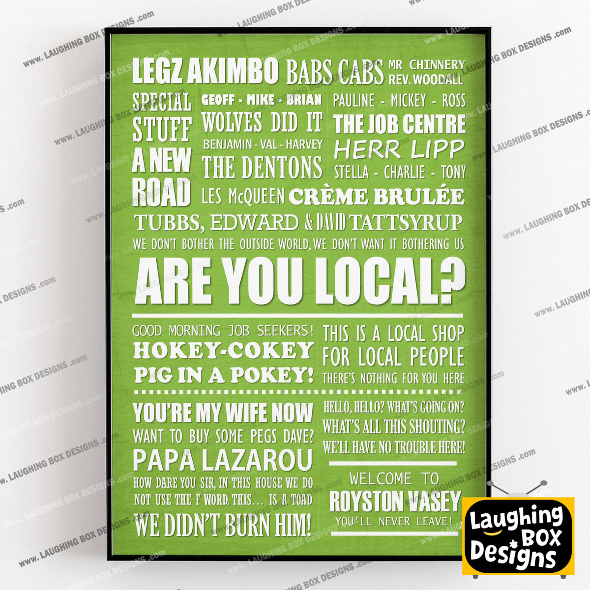 THE LEAGUE OF GENTLEMEN Typography Print (available in 8 colours)