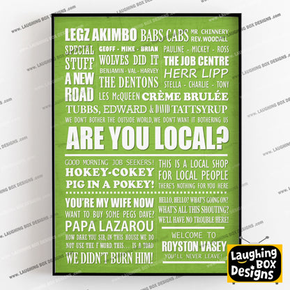 THE LEAGUE OF GENTLEMEN Typography Print (available in 8 colours)
