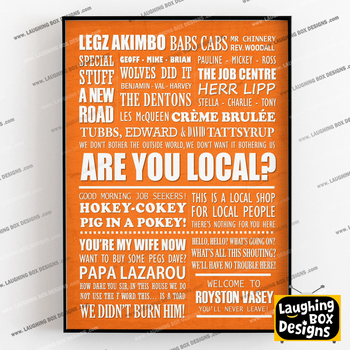 THE LEAGUE OF GENTLEMEN Typography Print (available in 8 colours)
