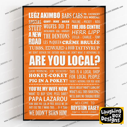 THE LEAGUE OF GENTLEMEN Typography Print (available in 8 colours)