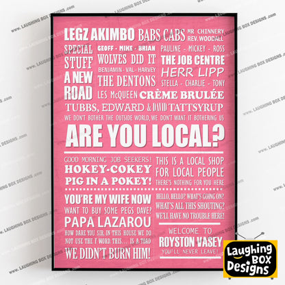 THE LEAGUE OF GENTLEMEN Typography Print (available in 8 colours)