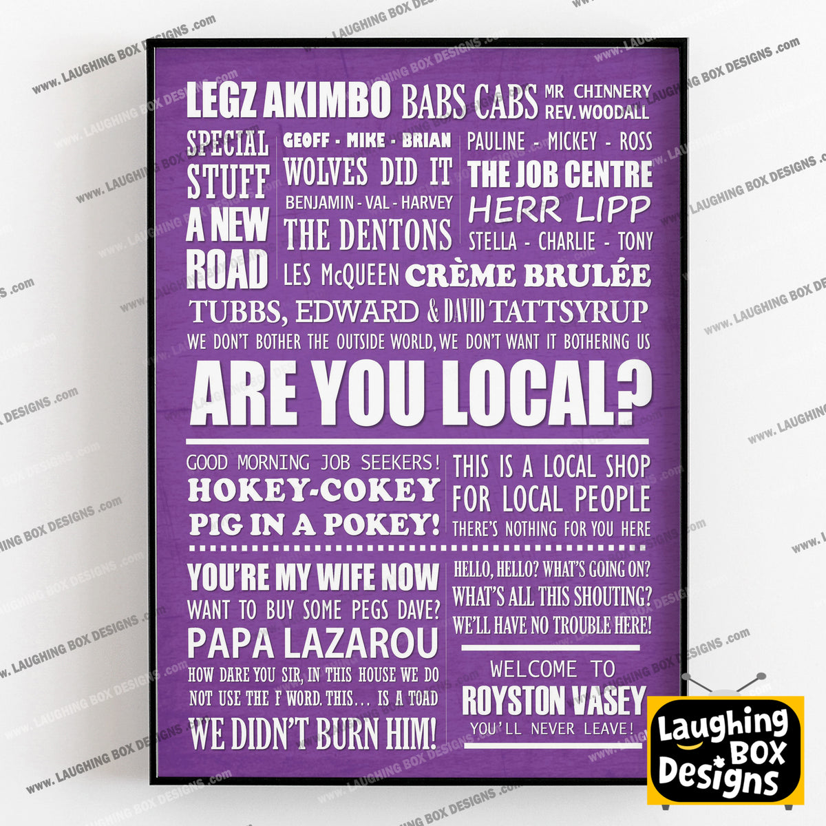 THE LEAGUE OF GENTLEMEN Typography Print (available in 8 colours)