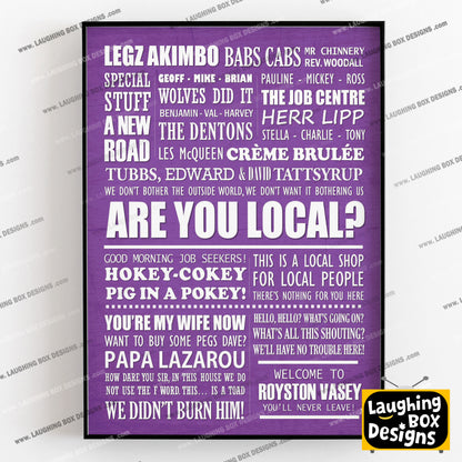 THE LEAGUE OF GENTLEMEN Typography Print (available in 8 colours)