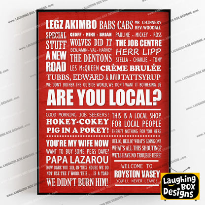 THE LEAGUE OF GENTLEMEN Typography Print (available in 8 colours)