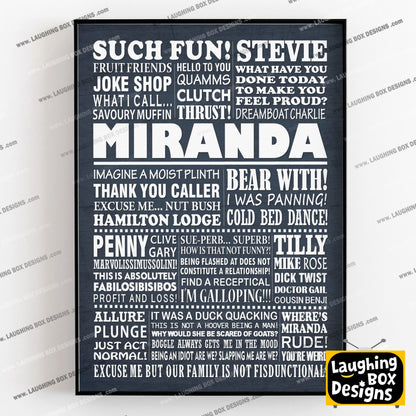 MIRANDA Typography Print (available in 8 colours)