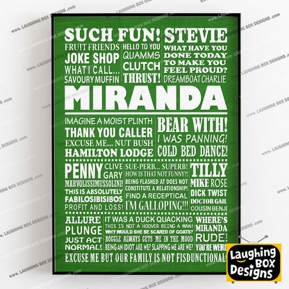 MIRANDA Typography Print (available in 8 colours)