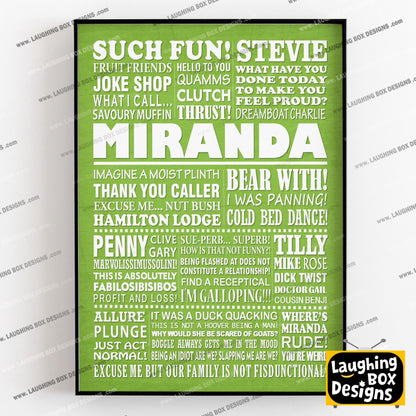 MIRANDA Typography Print (available in 8 colours)