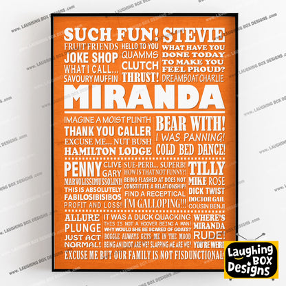 MIRANDA Typography Print (available in 8 colours)