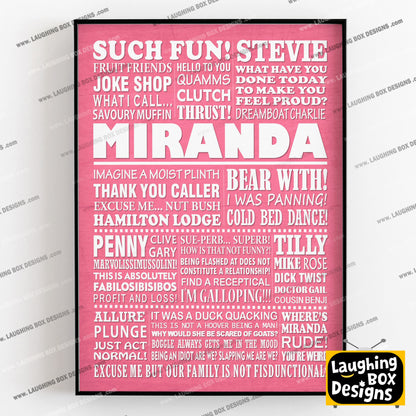 MIRANDA Typography Print (available in 8 colours)