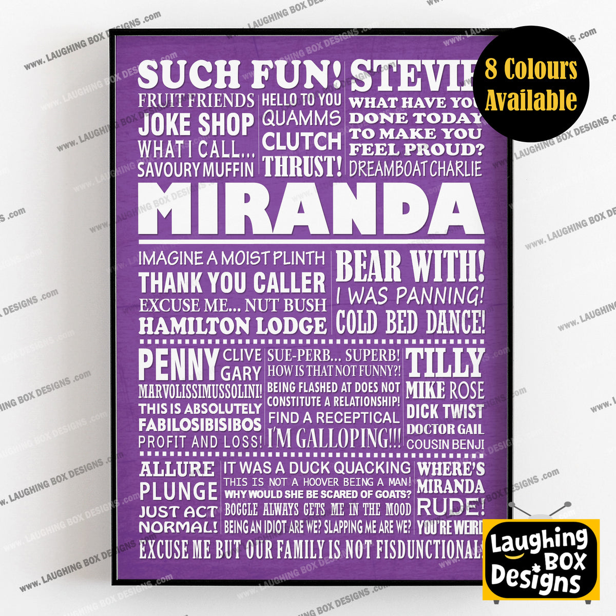 MIRANDA Typography Print (available in 8 colours)