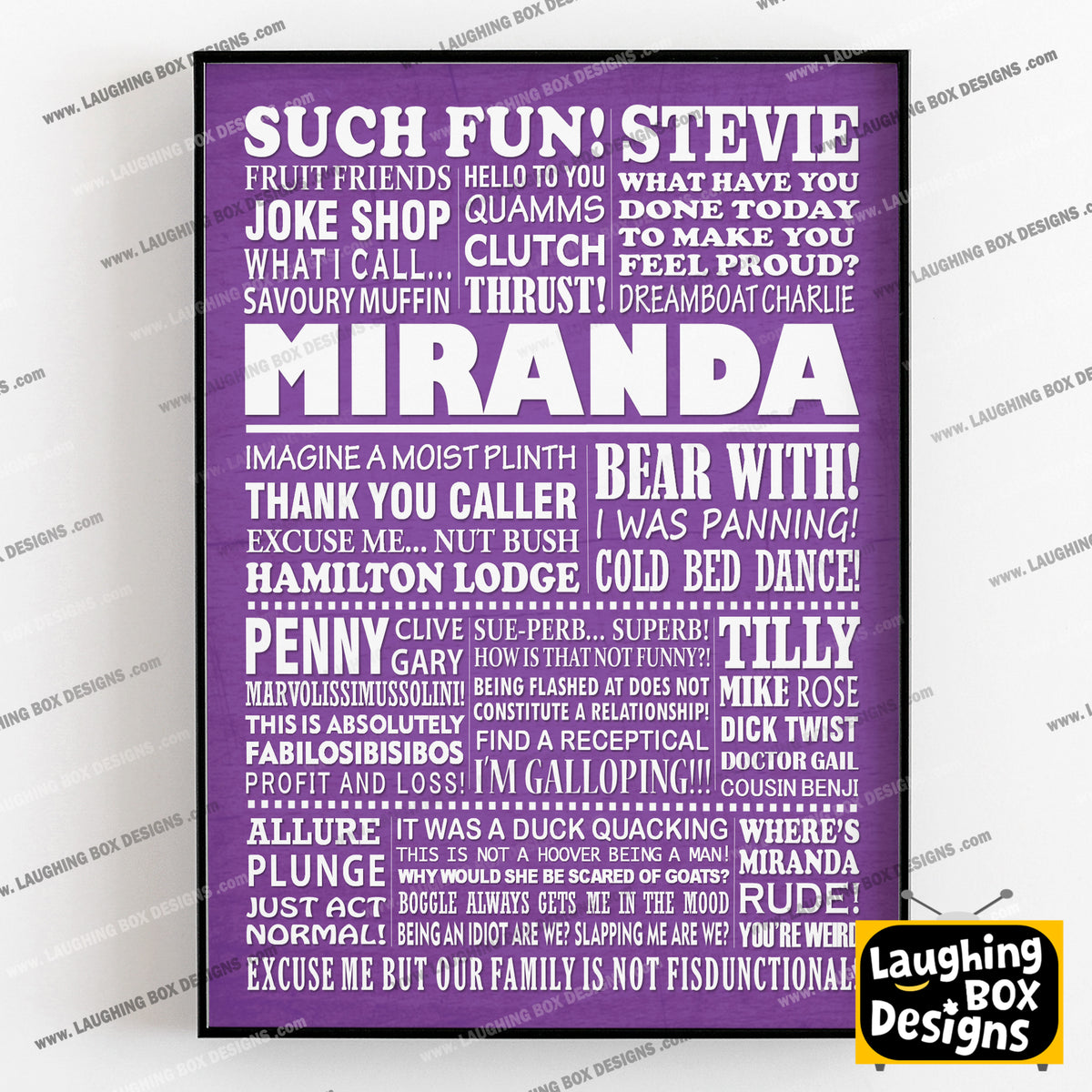 MIRANDA Typography Print (available in 8 colours)
