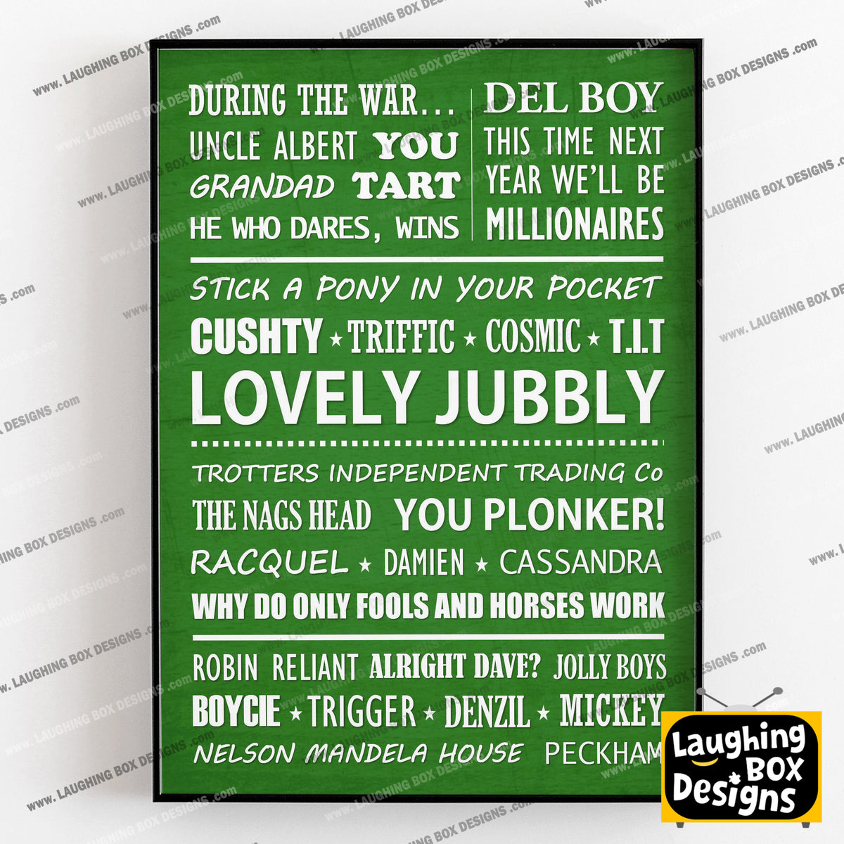 ONLY FOOLS AND HORSES Typography Print (available in 8 colours)