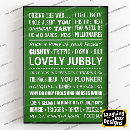 ONLY FOOLS AND HORSES Typography Print (available in 8 colours)