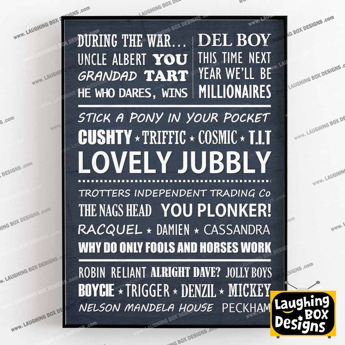 ONLY FOOLS AND HORSES Typography Print (available in 8 colours)