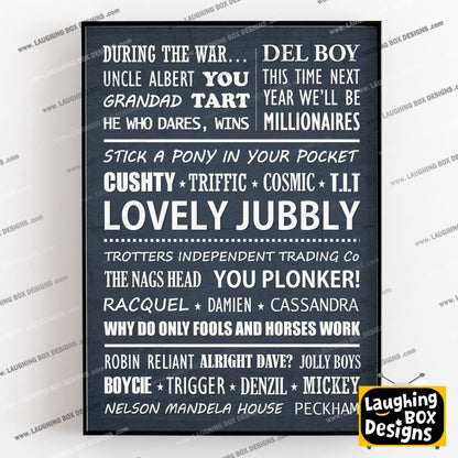 ONLY FOOLS AND HORSES Typography Print (available in 8 colours)