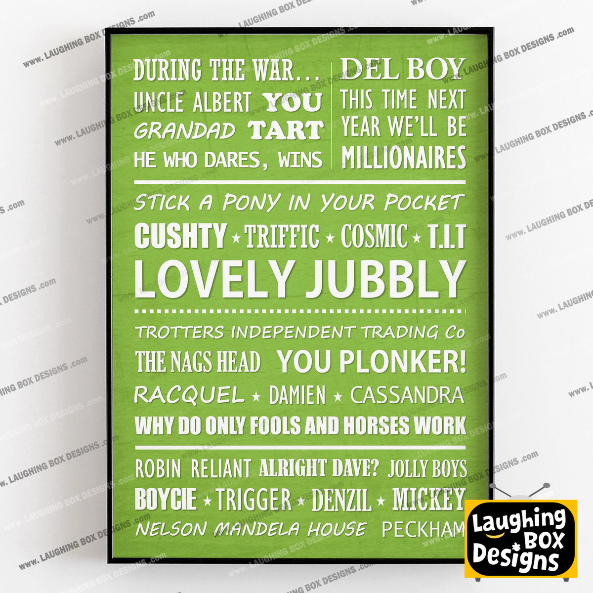 ONLY FOOLS AND HORSES Typography Print (available in 8 colours)