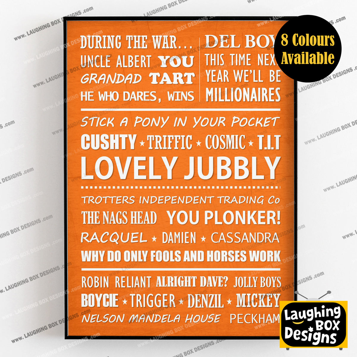 ONLY FOOLS AND HORSES Typography Print (available in 8 colours)